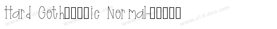 Hard Goth假面舞会ic Normal字体转换
